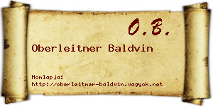 Oberleitner Baldvin névjegykártya